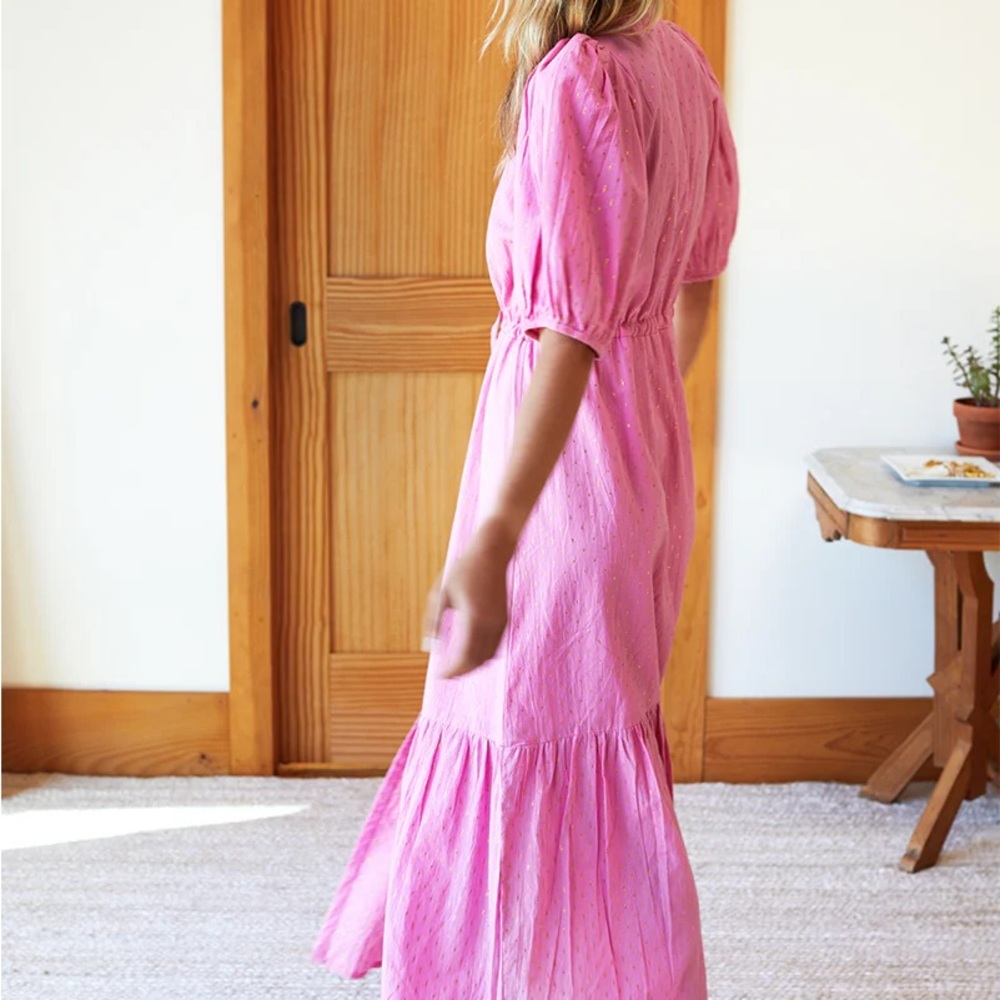 EMERSON FRY LUCY DRESS - PINK GOLD DOT LUREX - Picture 5 of 10